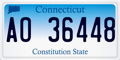 CT license plate AO36448