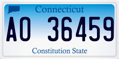CT license plate AO36459