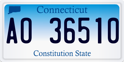 CT license plate AO36510