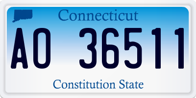 CT license plate AO36511