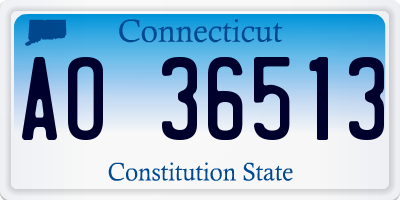 CT license plate AO36513