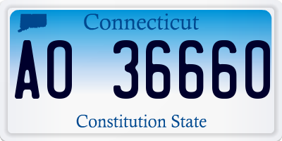 CT license plate AO36660