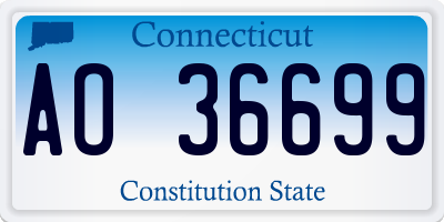 CT license plate AO36699
