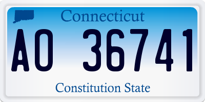 CT license plate AO36741