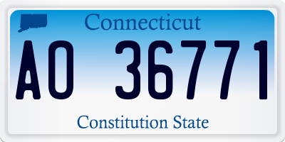 CT license plate AO36771