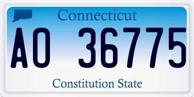 CT license plate AO36775