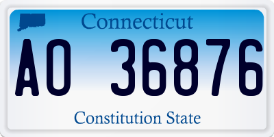 CT license plate AO36876
