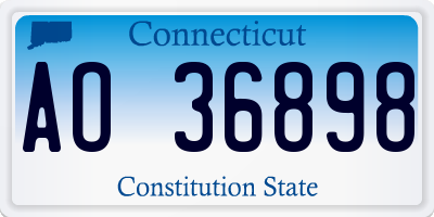 CT license plate AO36898