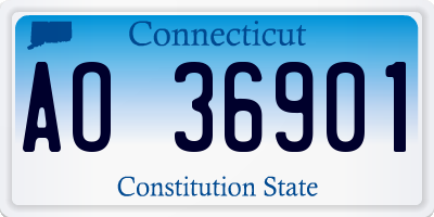 CT license plate AO36901