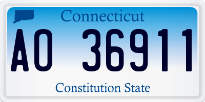 CT license plate AO36911