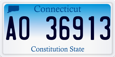 CT license plate AO36913