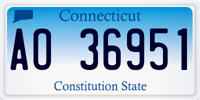 CT license plate AO36951