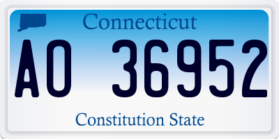 CT license plate AO36952