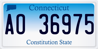 CT license plate AO36975