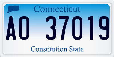 CT license plate AO37019