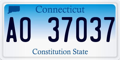 CT license plate AO37037