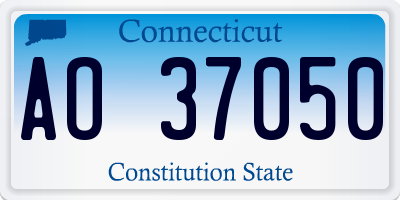 CT license plate AO37050
