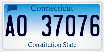 CT license plate AO37076