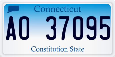 CT license plate AO37095