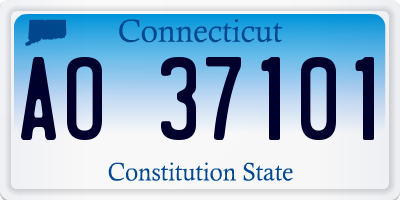 CT license plate AO37101