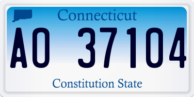 CT license plate AO37104