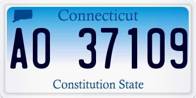 CT license plate AO37109
