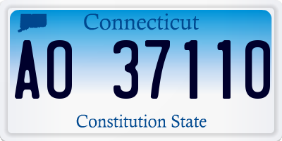 CT license plate AO37110