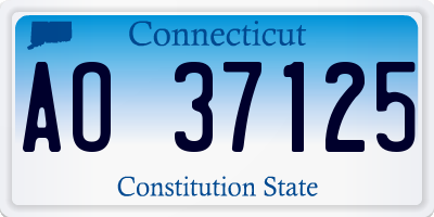 CT license plate AO37125