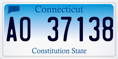 CT license plate AO37138