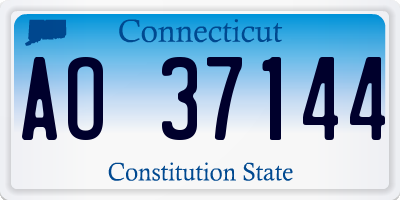 CT license plate AO37144