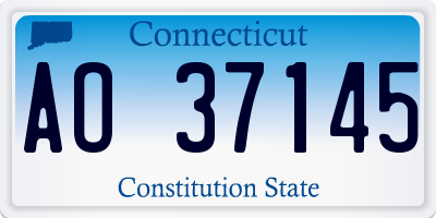 CT license plate AO37145