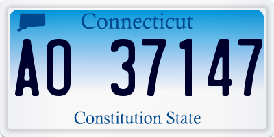 CT license plate AO37147
