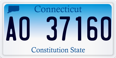 CT license plate AO37160