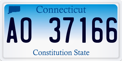 CT license plate AO37166