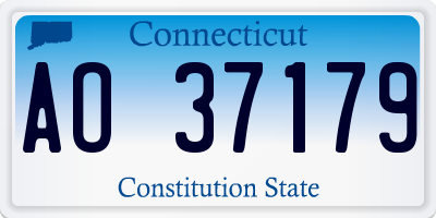 CT license plate AO37179