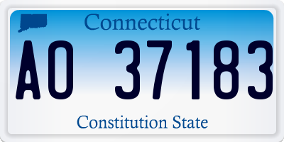 CT license plate AO37183