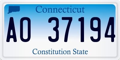 CT license plate AO37194