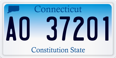 CT license plate AO37201