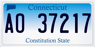 CT license plate AO37217