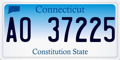 CT license plate AO37225