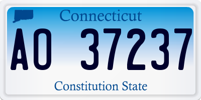 CT license plate AO37237