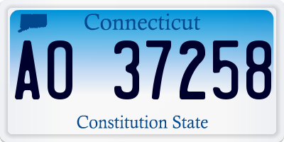 CT license plate AO37258