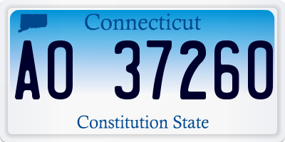 CT license plate AO37260