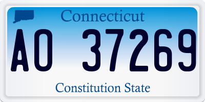 CT license plate AO37269