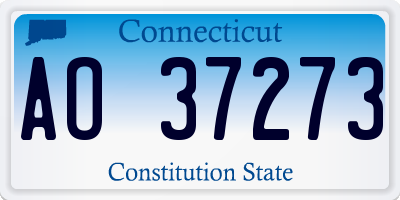 CT license plate AO37273