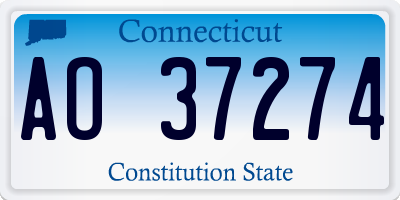 CT license plate AO37274