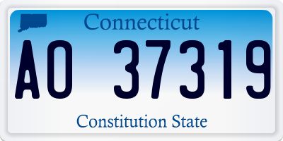 CT license plate AO37319