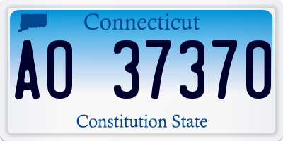 CT license plate AO37370