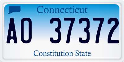 CT license plate AO37372