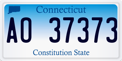 CT license plate AO37373